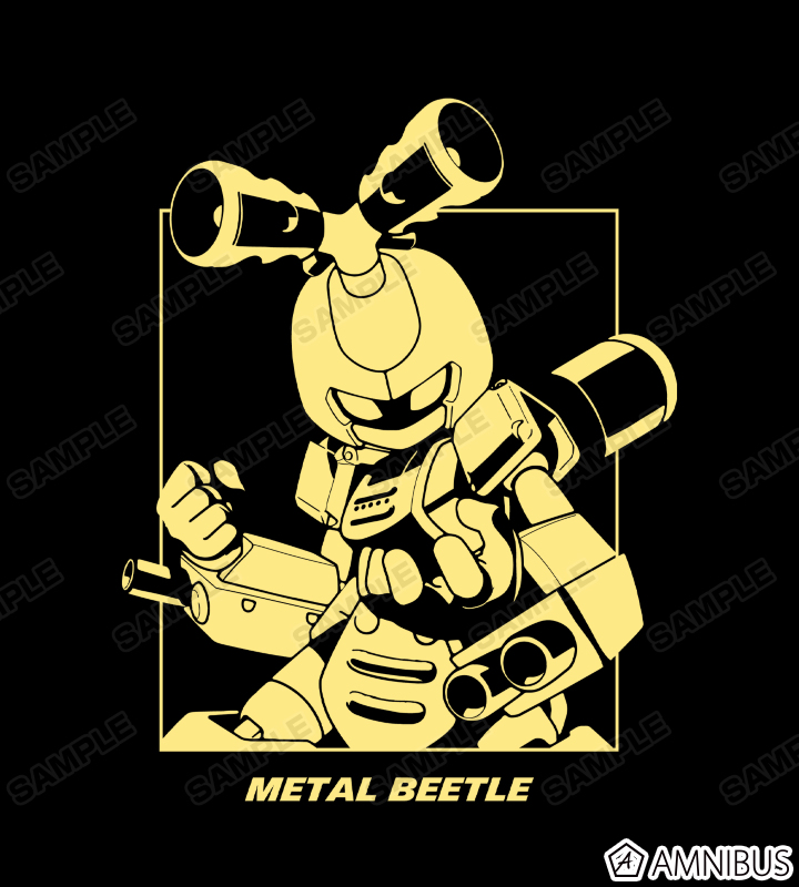 メタルビートル 箔プリントTシャツ