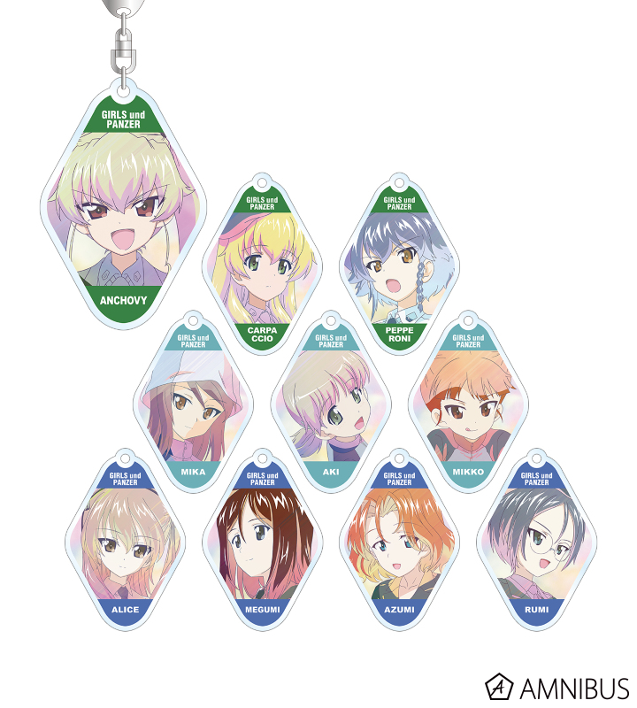 ガールズ パンツァー 最終章 トレーディング Ani Art Clear Label アクリルキーホルダー Ver C Amnibus アムニバス