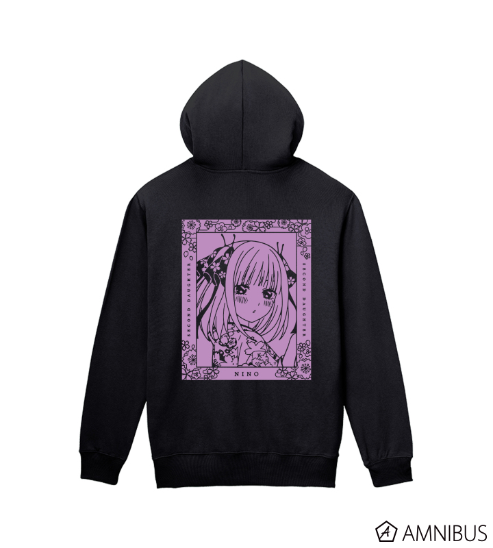 Tvアニメ 五等分の花嫁 描き下ろしイラスト 二乃 桜和装ver バックプリントジップパーカー レディース Amnibus アムニバス