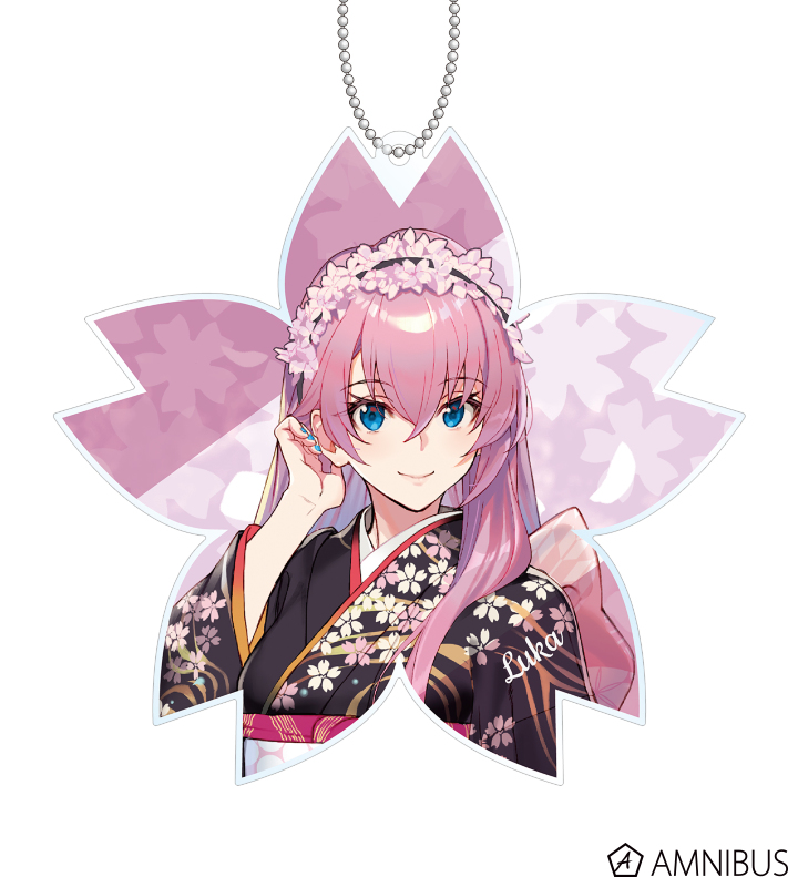 桜ミク 描き下ろしイラスト 巡音ルカ Art By しらび Bigアクリルキーホルダー Amnibus アムニバス