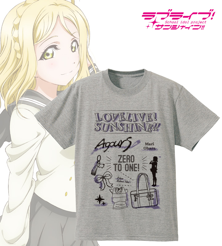 ラインアートTシャツ(小原鞠莉)