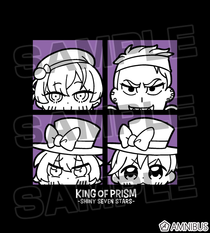 KING OF PRISM × 大川ぶくぶ Schwarz Rose Tシャツ