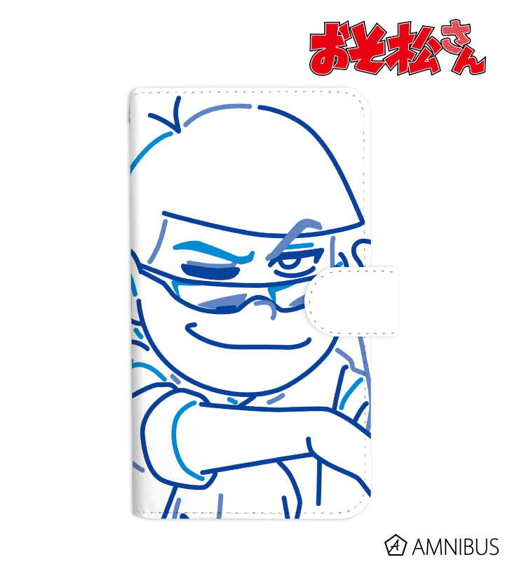 カラ松 ラインアート 手帳型スマホケース