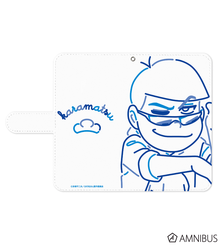 カラ松 ラインアート 手帳型スマホケース