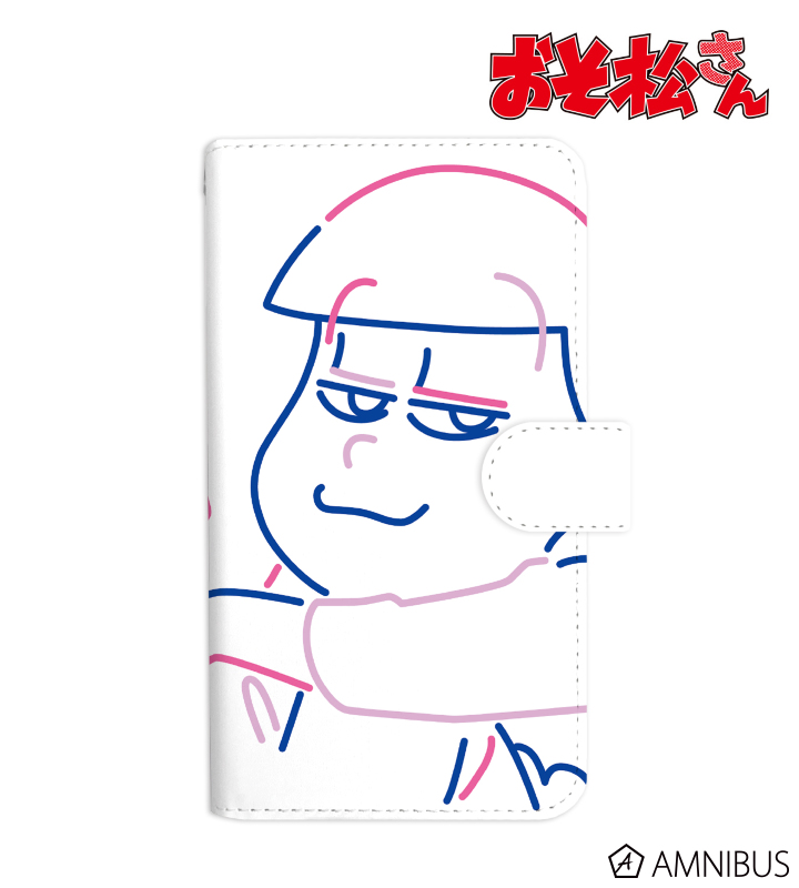 トド松 ラインアート 手帳型スマホケース