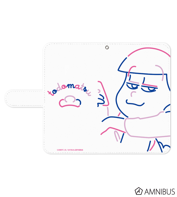 トド松 ラインアート 手帳型スマホケース