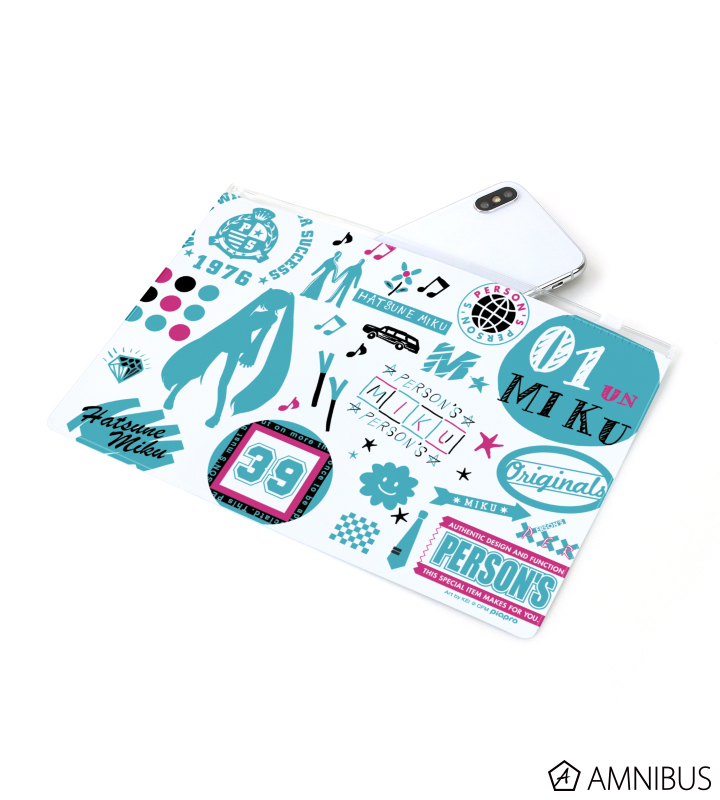 PERSON'Sコラボ 初音ミク ビニールフラットポーチ