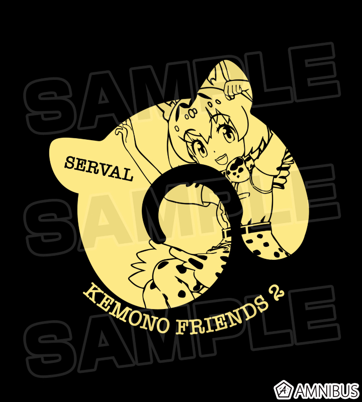 サーバル 箔プリントTシャツ