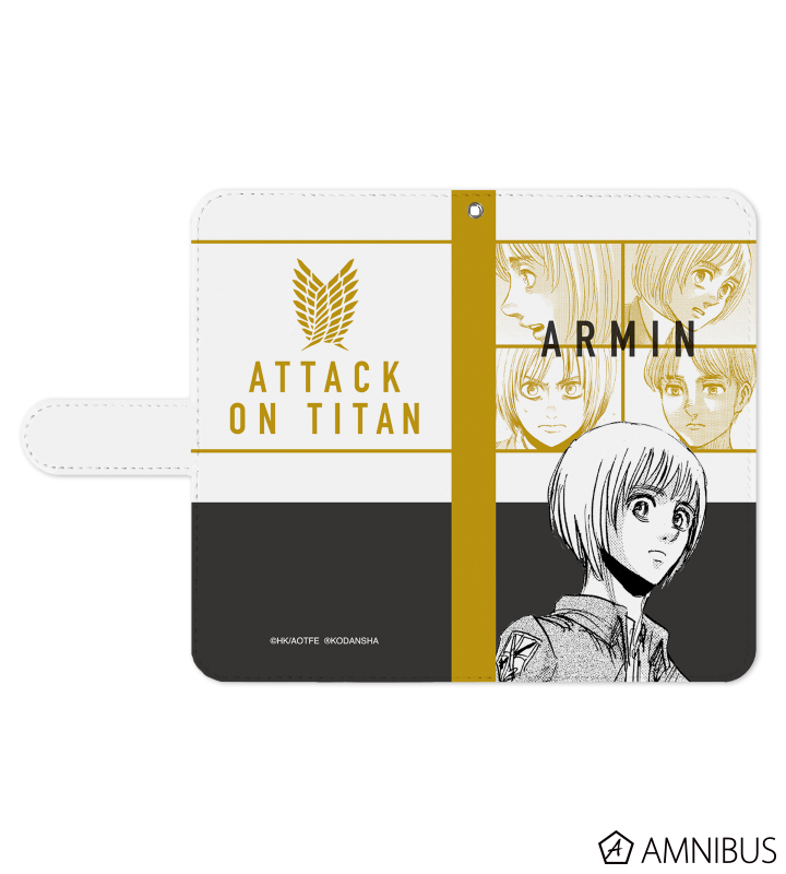 アルミン コマ割り手帳型スマホケース