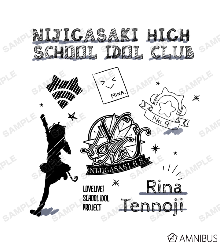 天王寺璃奈 Ani-Sketch Tシャツ
