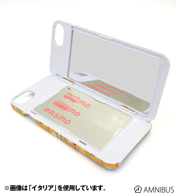 多機能iPhoneケース【ICカード入れ・鏡付き】(日本)