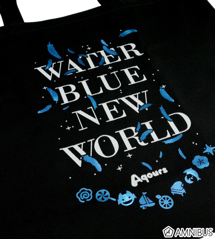 箔プリントトートバッグ(WATER BLUE NEW WORLD)