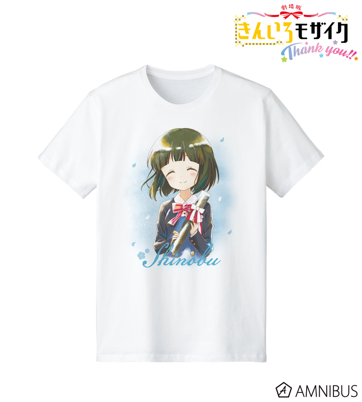 衣類　大宮忍 Ani-Art aqua label Tシャツ ホワイト メンズXXLサイズ 「きんいろモザイク Thank you!!」 きんいろモザイク Thank you!! - 大宮忍 Ani-Art aqua label T