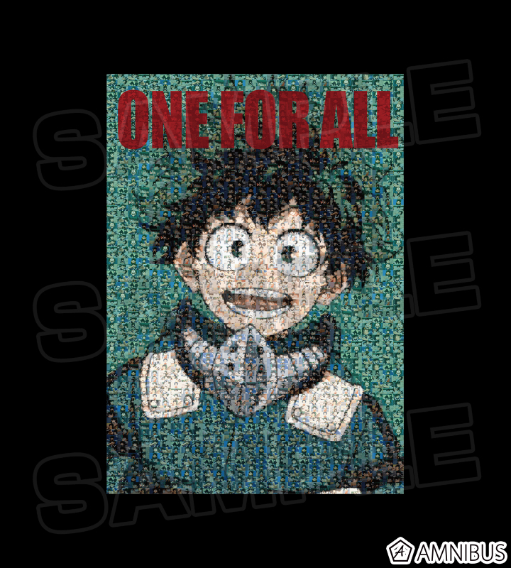 緑谷出久 モザイクアートTシャツ