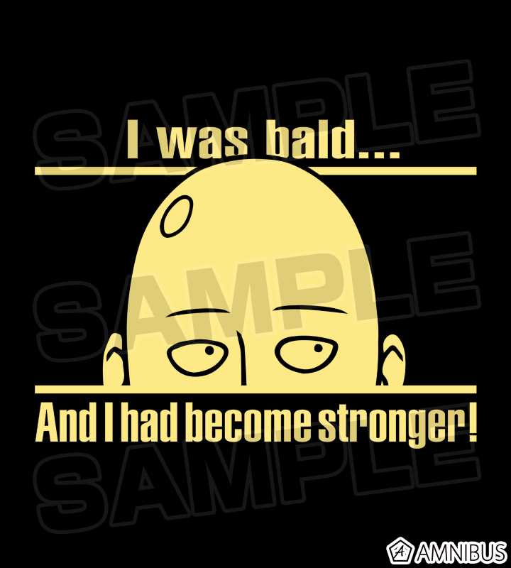 俺はハゲていた そして強くなっていた 箔プリントTシャツ