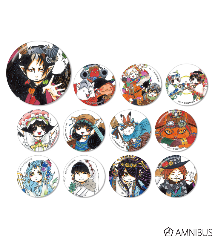 鬼灯の冷徹 江口夏実 描き下ろしイラスト トレーディング缶バッジ Amnibus アムニバス