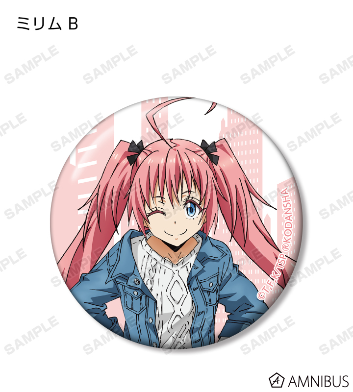 転生したらスライムだった件　リムル ミリム プライズ　缶バッジ　アドアーズ限定 転生したらスライムだった件 リムル ミリム 缶バッジ デフォルメ