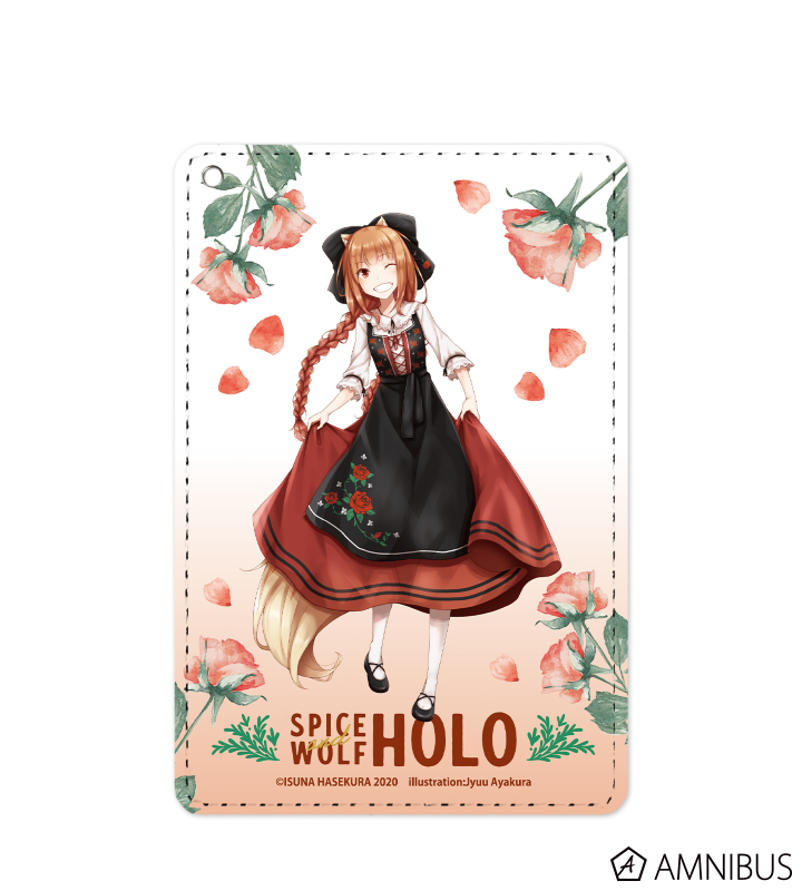 狼と香辛料 文倉十先生 描き下ろしイラスト ホロ アルザス民族衣装ver 1ポケットパスケース Amnibus アムニバス