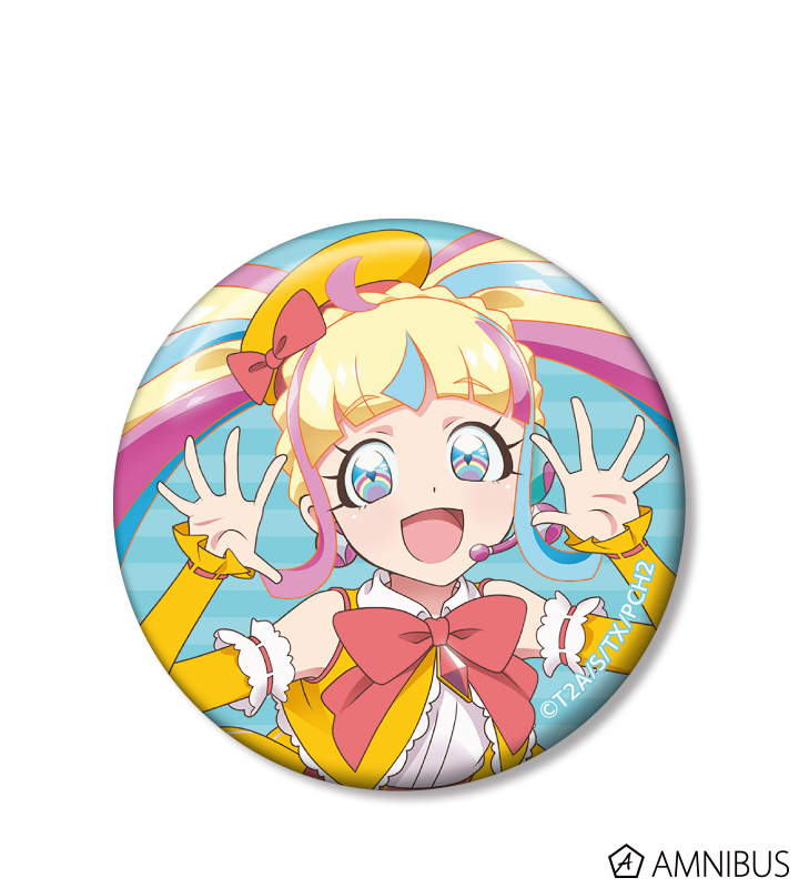 キラッとプリ チャン 描き下ろしイラスト だいあ イエロードレスver 缶バッジ Amnibus アムニバス