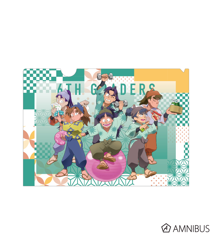 忍たま乱太郎 描き下ろしイラスト 6年生集合 みんなで商いver クリアファイル Amnibus アムニバス