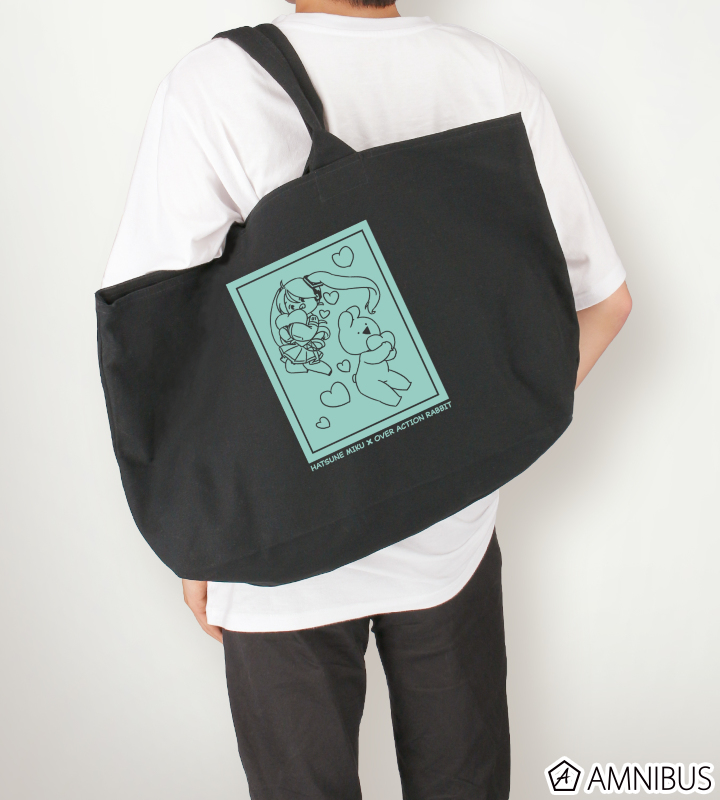 MikuWorldCollab すこぶる動くウサギ BIGジップトートバッグ