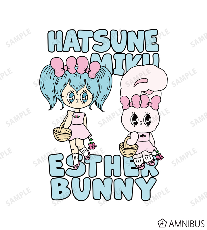 初音ミク - MikuWorldCollab Esther Bunny ジップパーカー ver.B