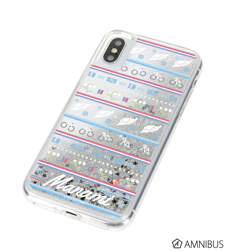 真波 山岳 モチーフ柄 グリッターiPhoneケース