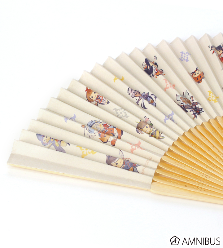 モンスターハンターライズ ちびキャラ 扇子 Amnibus アムニバス