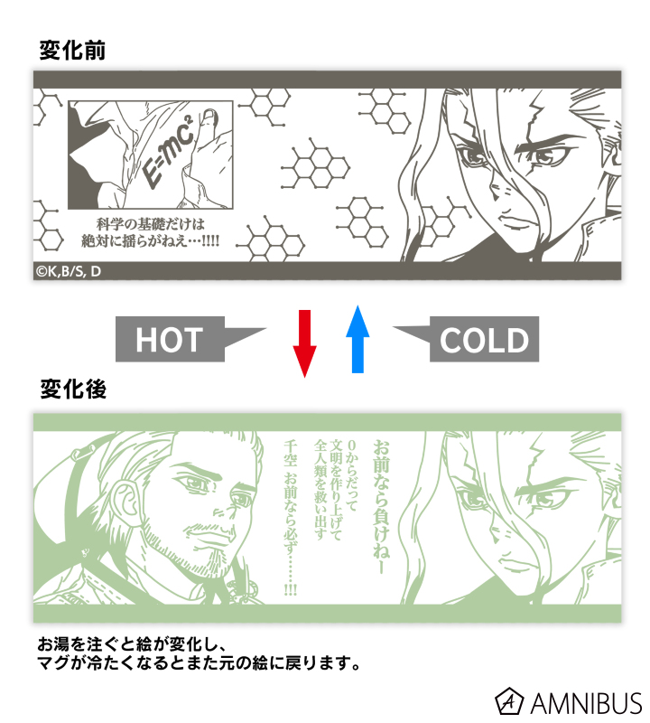 ｄｒ ｓｔｏｎｅ 石神千空 石神百夜 チェンジングマグカップ Amnibus アムニバス