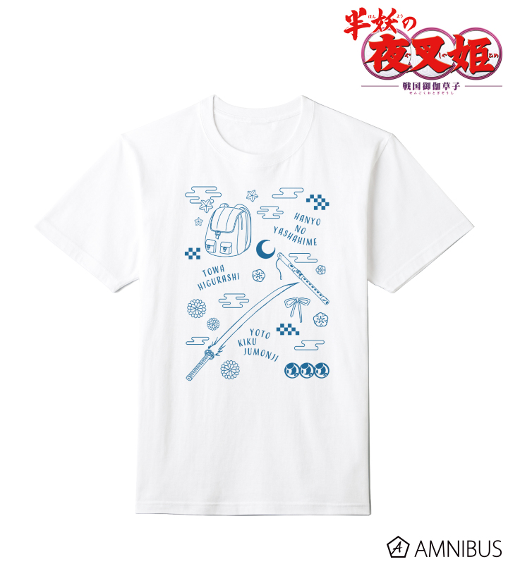 日暮とわ モチーフ柄 ポリジン加工Tシャツ