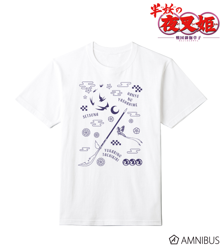 せつな モチーフ柄 ポリジン加工Tシャツ