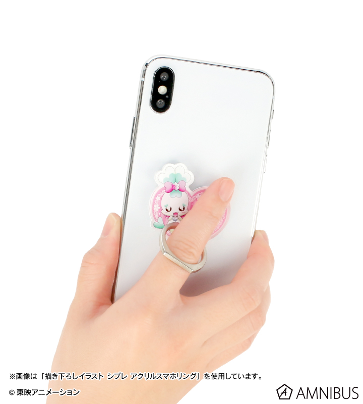 描き下ろしイラスト コロン アクリルスマホリング