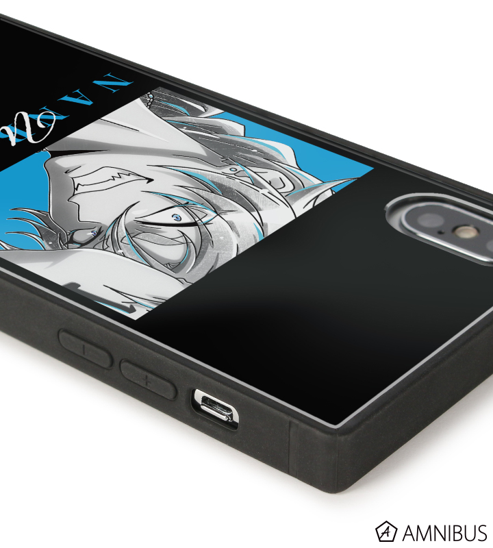 ウノ Ani-Art BLACK LABEL スクエア強化ガラスiPhoneケース