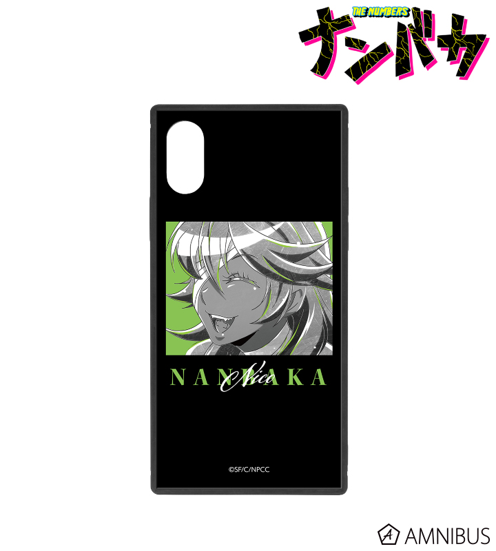 ニコ Ani-Art BLACK LABEL スクエア強化ガラスiPhoneケース