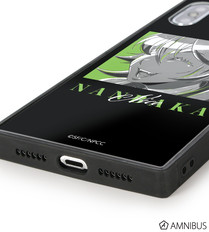 ニコ Ani-Art BLACK LABEL スクエア強化ガラスiPhoneケース