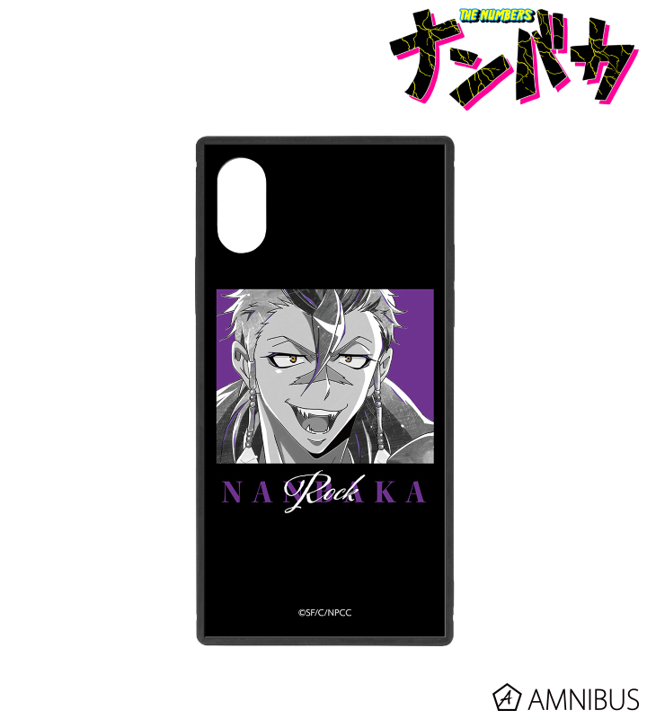 ロック Ani-Art BLACK LABEL スクエア強化ガラスiPhoneケース