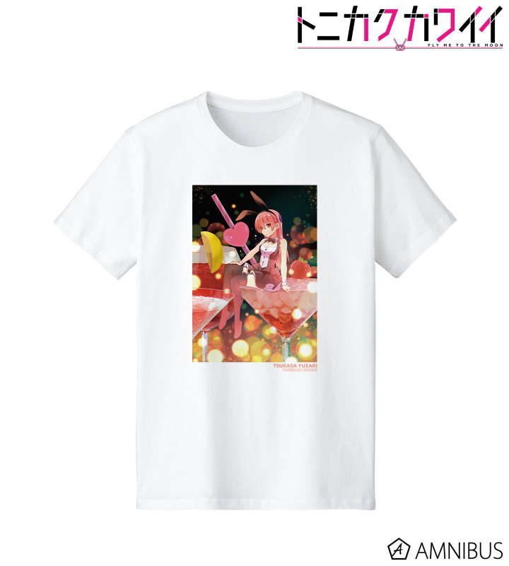 Tシャツ　由崎司 Ani-Art aqua label フルグラフィックTシャツ ver.B ホワイト×ピンク ユニセックスLサイズ 「トニカクカワイイ」 トニカクカワイイ - 由崎 司 原作イラスト Tシャツ ver.B/メンズ