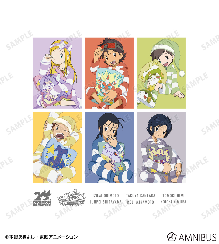 描き下ろしイラスト 集合 みんなでお泊まりパジャマver. バックプリントジップパーカー