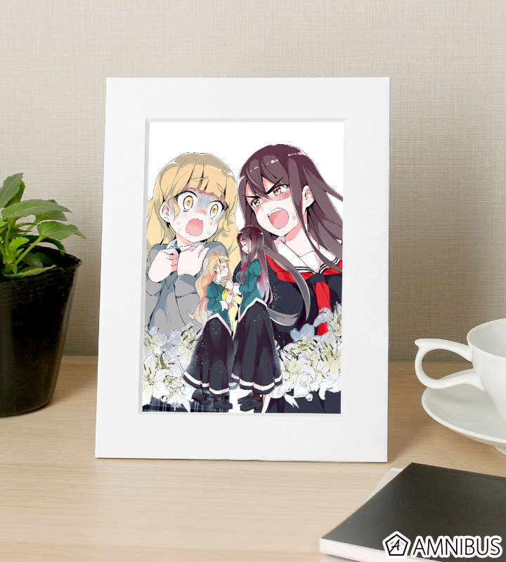 【非売品】アニメ「私の百合はお仕事です！キャラファイングラフ 複製原画」 私の百合はお仕事です！ - 果乃子＆純加 キャラファインマット