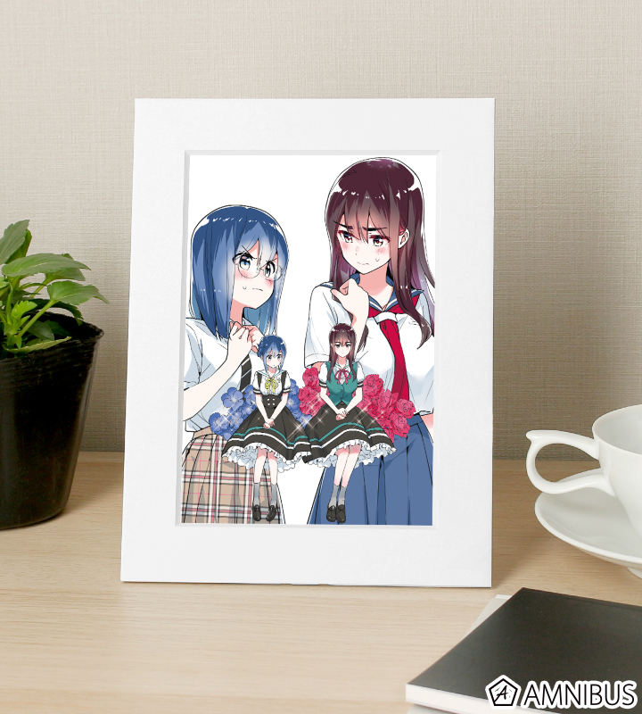 【非売品】アニメ「私の百合はお仕事です！キャラファイングラフ 複製原画」 私の百合はお仕事です！ - 果乃子＆純加 キャラファインマット