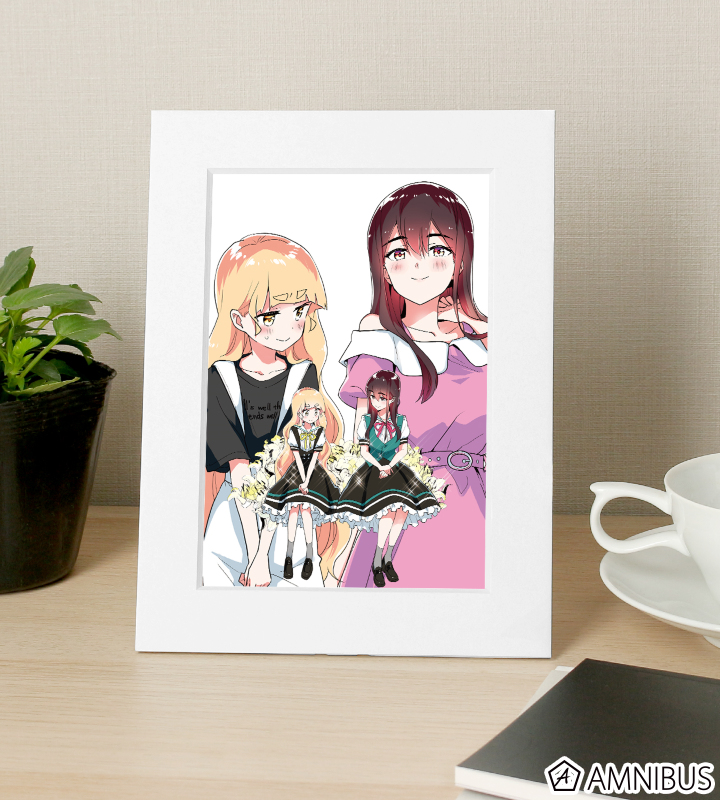 【非売品】アニメ「私の百合はお仕事です！キャラファイングラフ 複製原画」 私の百合はお仕事です！ - 陽芽＆美月 キャラファインマット ver