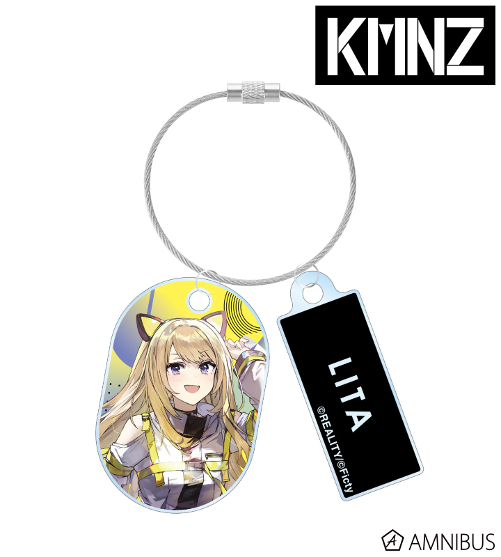 緜先生 描き下ろしイラスト LITA タクティカルファッションver. 2連ワイヤーアクリルキーホルダー