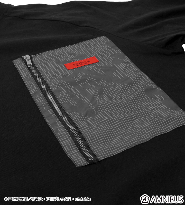 Tシャツ　鬼殺隊 パターンデザインポケットTシャツ ブラック ユニセックスLサイズ 「鬼滅の刃」 アニメ「鬼滅の刃」 - 鬼殺隊 パターンデザインポケットTシャツ