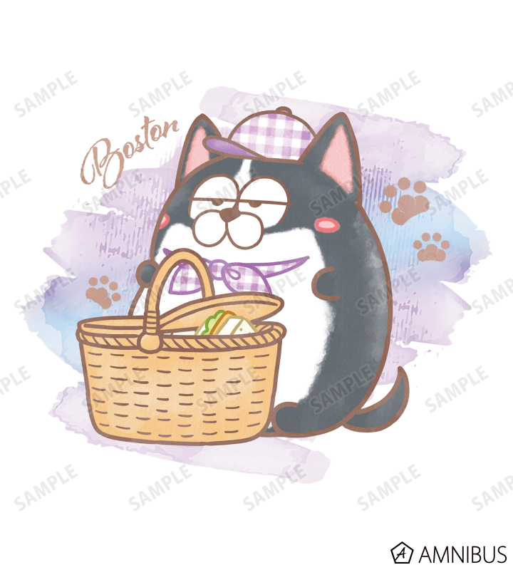 松犬 - ボストン Ani-Art aqua label BIGシルエットTシャツ/ユニ