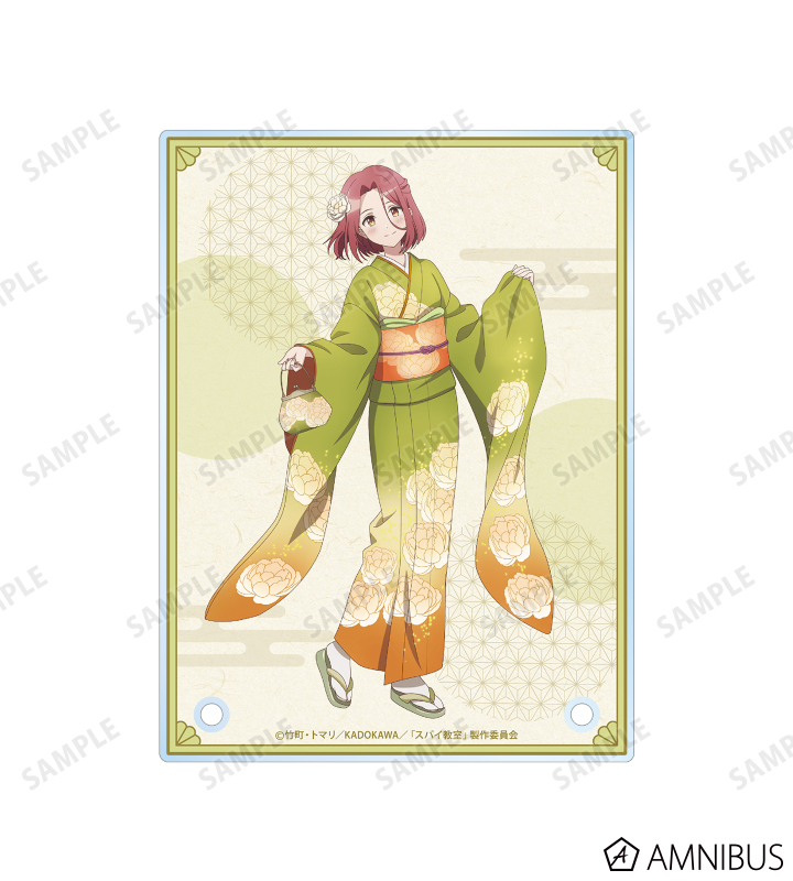描き下ろしイラスト グレーテ 花柄和装ver. A6アクリルパネル