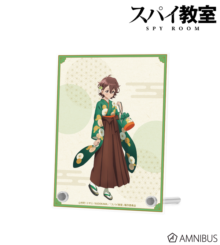 描き下ろしイラスト サラ 花柄和装ver. A6アクリルパネル