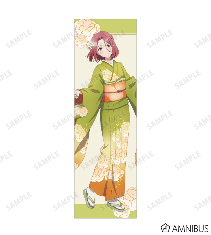 描き下ろしイラスト グレーテ 花柄和装ver. 抱き枕カバー