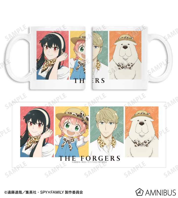 東武動物公園コラボ 描き下ろしイラスト フォージャー家 アニマル柄ver. マグカップ