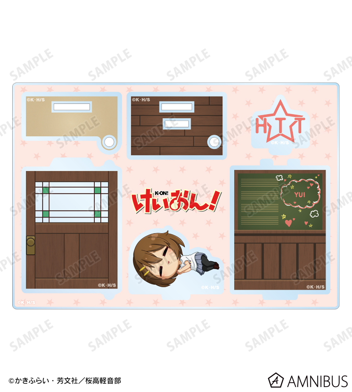 京都アニメーション けいおん！ アクリルスタンド 平沢唯 缶バッジ セット けいおん！ - 平沢 唯 ちびころ ドアBIGアクリルスタンド