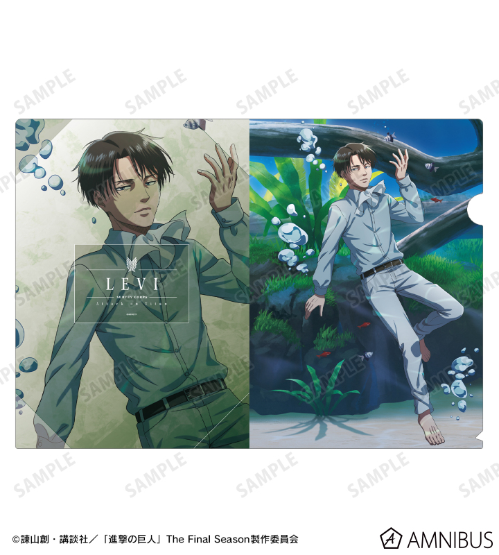進撃の巨人　カワスイ　水中浮遊ver. 缶バッジ　リヴァイ TVアニメ『進撃の巨人』 - 描き下ろしイラスト 水中浮遊ver